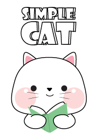 Simple Cutie White Cat Theme