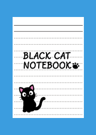 BLACK CAT NOTEBOOK-BLUE-YELLOW