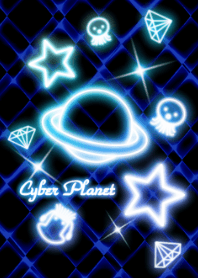 Cyber Planet -Neon blue-