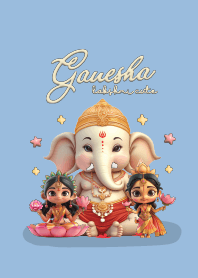 Ganesha & Lakshmi : Money&love Blue