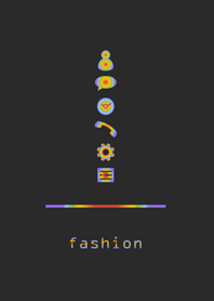 Minimalistic rainbow button