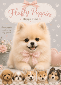 Fluffy Pomeranian & Friends