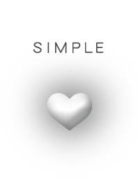 Simple three-dimensional heart black