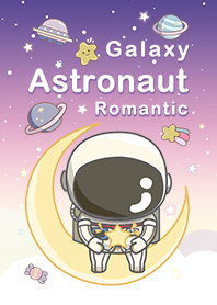 浩瀚宇宙 可愛寶貝太空人 浪漫漸層 紫色5