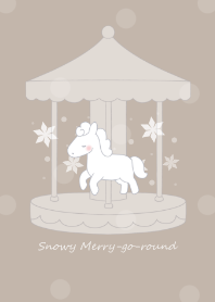 Snowy Merry-go-round -mocha- dot