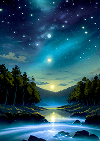 Beautiful starry night view#2584