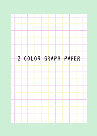 2 COLOR GRAPH PAPER/PINK&YEL/LIGHT MINT
