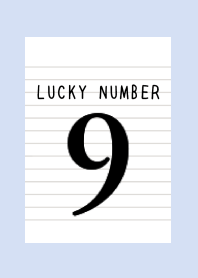 LUCKY NUMBER 9 NOTEBOOKj-BLUE GRAY