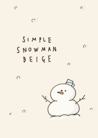 เรียบง่าย มนุษย์หิมะ สีเบจ