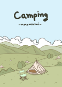 Mountain sky and camping meadow