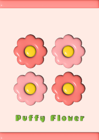 Kawaii Puffy Flower LINE Theme