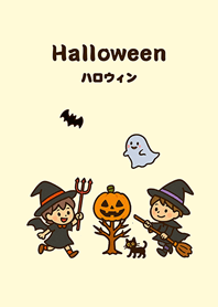 可愛的魔法萬聖節(淡黃色)