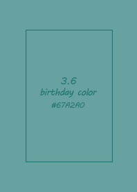 birthday color - March 6