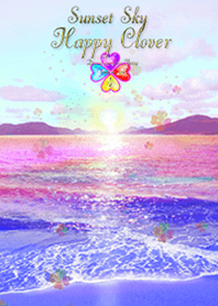 Sunset sky Happy clover4