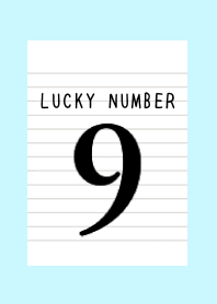 LUCKY NUMBER 9 NOTEBOOKj-LIGHT BLUE