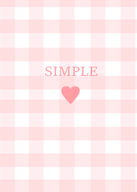 SIMPLE HEART -check babypink-(JP)
