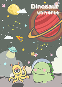 浩瀚宇宙-恐龍與外星人-月球-綠色