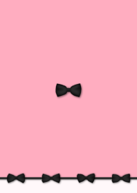 Cute ribbon - black and pink -