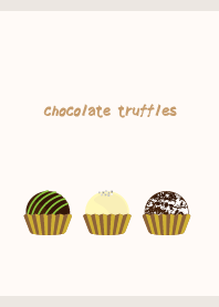かわいいトリュフチョコ ベージュと灰色