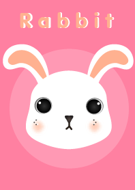 White Rabbit and pink background