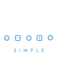シンプル(ホワイト ブルー)V.4