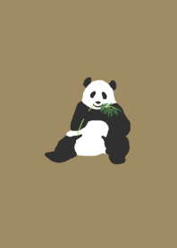 シンプルなパンダ（ブラウン）