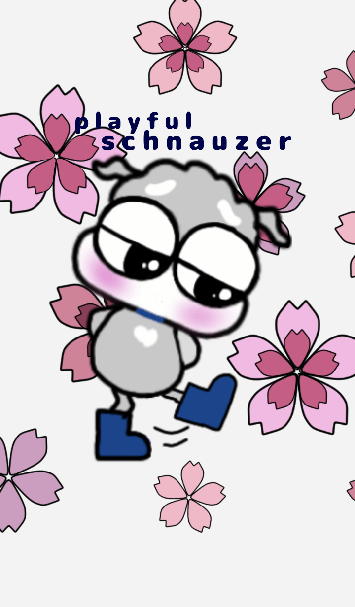 playful schnauzer pink 3