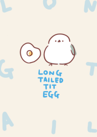 シンプル シマエナガ 目玉焼き