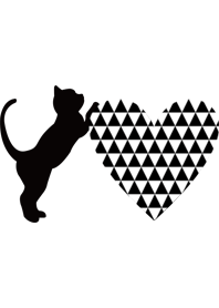 LOVE CAT / Geometric pattern