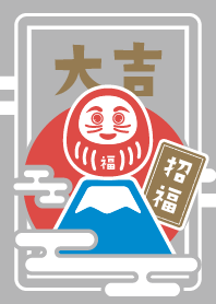 Daruma on Mt. Fuji / SILVER