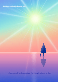 幸運を呼び込む♡虹色海岸と空