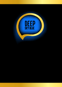 Deep Sky Blue Gold In Black Theme