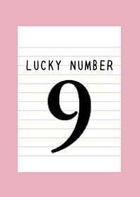 LUCKY NUMBER 9 NOTEBOOK-ROSE PINK