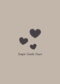 Simple Gentle Heart -brown-