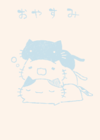 nekkoneko oyasumi dull color light blue