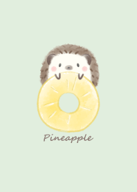 Hedgehog and Pineapple -green-