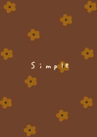 Brown and camel. Floral pattern.