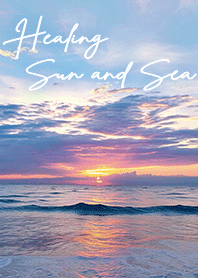 Healing sunset sky and sea 2 - blue
