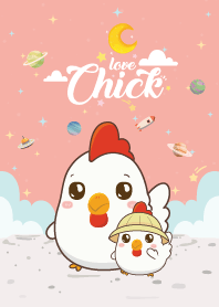 กุ๊กไก่ เลิฟๆ กาแล็กซี่ สีชมพู