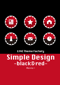 [LINEThemeFactory]simpledesign black&red
