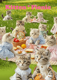 仔猫のピクニック