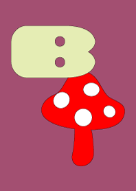-Cute mushroom initial B-
