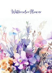 Watercolor-Dry Flower PURPLE 9