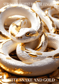 White snake and gold  Lucky 55