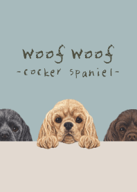 Woof Woof - Cocker Spaniel - BLUE GRAY