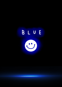 Blue light and smile.