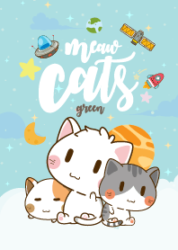 Cat Meaw Galaxy Green