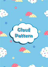 可愛小雲朵圖案(藍色)