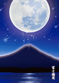 Mt. Fuji & the Full moon 2