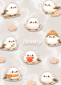 春を待つ小鳥（ブラウン）